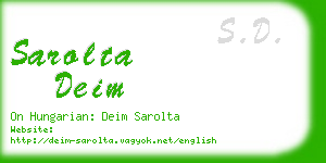 sarolta deim business card